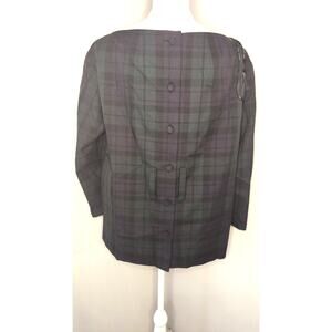 Marc Jacobs Runway Fall 2020 Plaid Blouse Size 6 Made in USA Designer